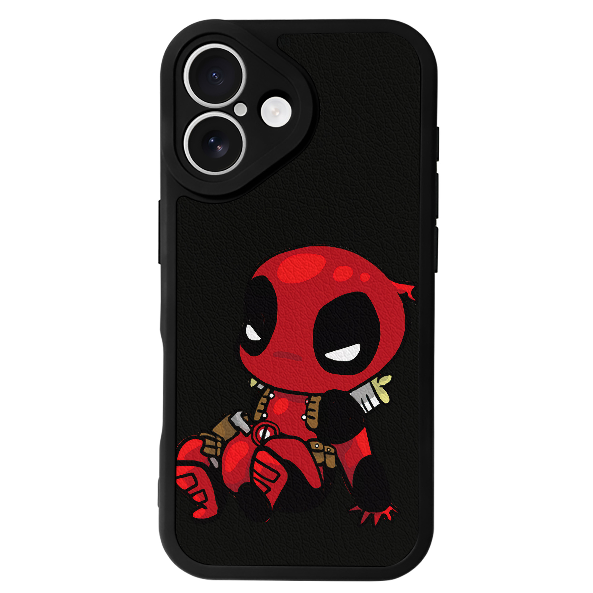 （画像用） Deadpool デッドプール 【iPhone 16シリーズ対応】シリコンスマホケース（レザー調） 材質：シリコン